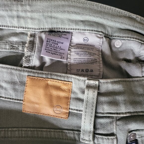 AG Ex boyfriend Slouchy Slim Jeans in Olive Green - Picture 10 of 11